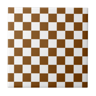 Chocolate Brown Checks Tile