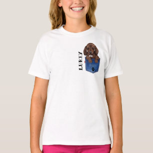Chocolate Brown Dachshund Personalised T-shirt