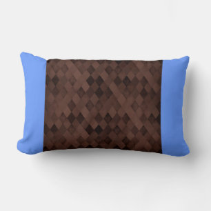 Chocolate Brown Diamonds Lumbar Cushion