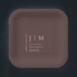 Chocolate Brown Formal Event Theme Wedding Paper Plate<br><div class="desc">Chocolate Brown Formal Event Theme Wedding</div>