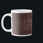 Chocolate Brown Formal Modern coffee Wedding Large Coffee Mug<br><div class="desc">Chocolate Brown Formal Modern coffee Wedding</div>