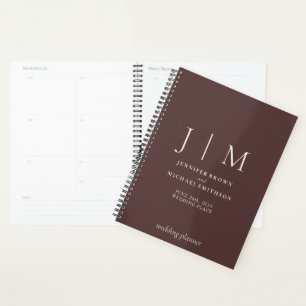 Chocolate brown Formal Simple Day Wedding Planner