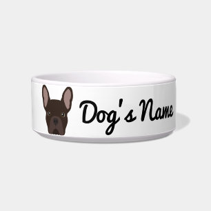 Chocolate Brown French Bulldog Bowl