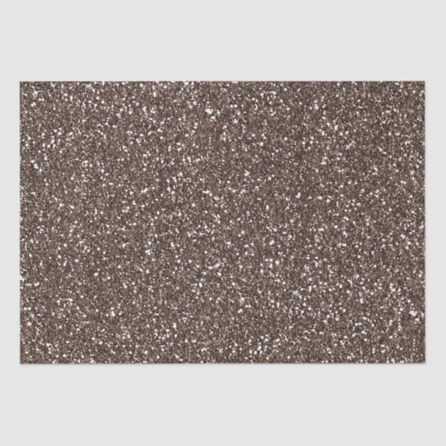 Chocolate Brown Glitter Tissue Paper (Front)