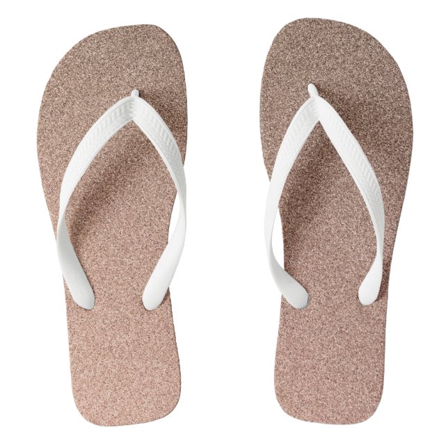 Chocolate Brown Gradient Glitters, Pair of Jandals (Footbed)