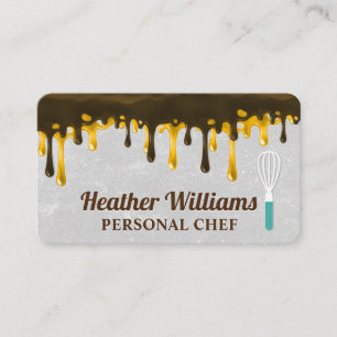 Chocolate Brown Honey Drip   Whisk   Baking Business Card