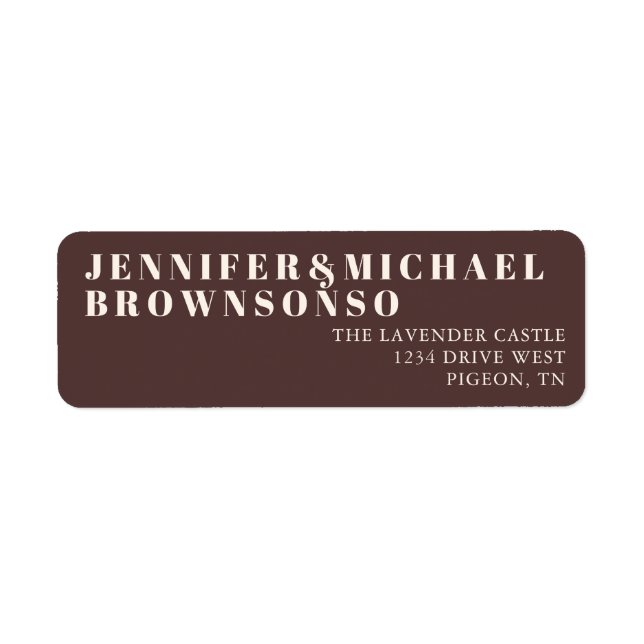 Chocolate Brown Ivory Minimalistic Wedding (Front)