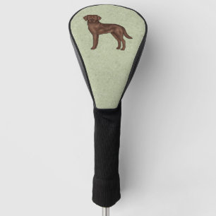 Chocolate Brown Labrador Retriever Cartoon Dog Golf Head Cover