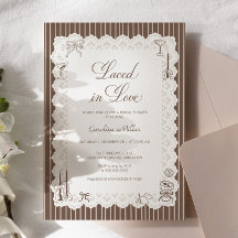Chocolate Brown Laced in Love Bridal Shower