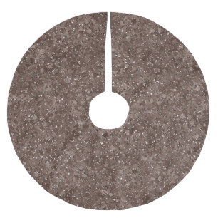 Chocolate Brown Leopard Print Glitter         Brushed Polyester Tree Skirt