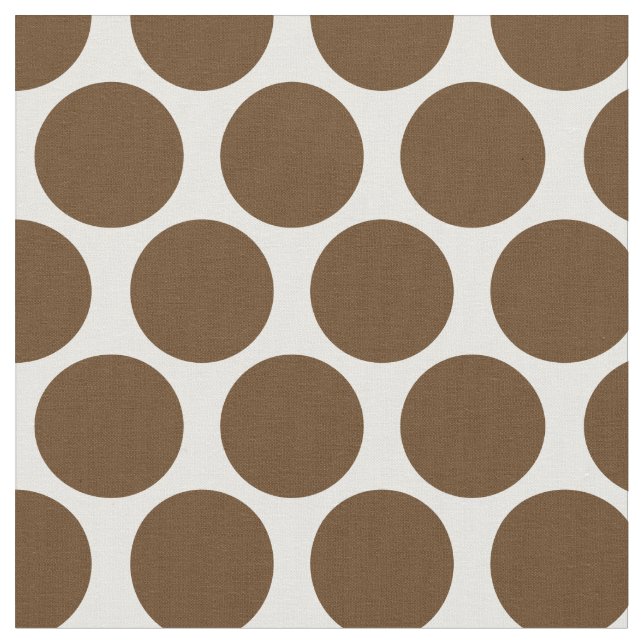 Chocolate Brown Mod Dots Fabric (Close Up)