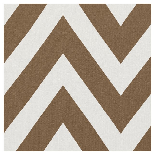 Chocolate Brown Modern Chevron Large Scale Fabric (Close Up)