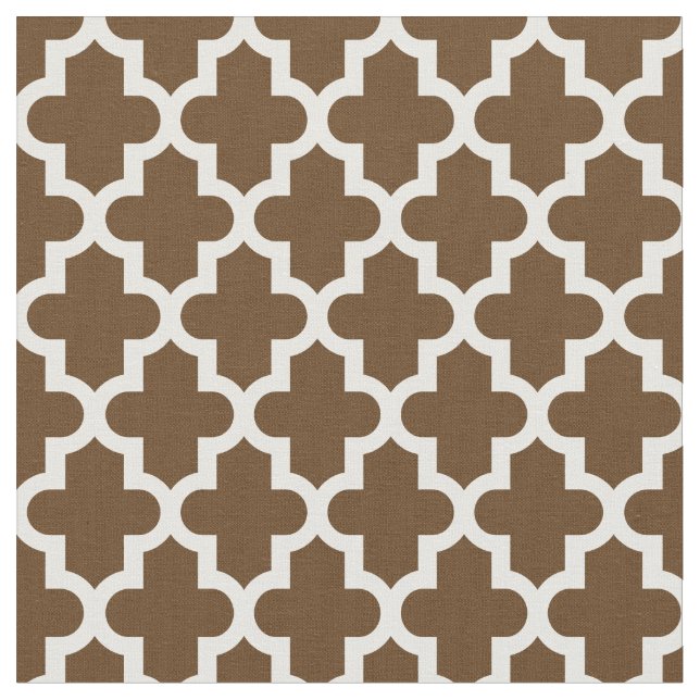 Chocolate Brown Moroccan Print Fabric (Close Up)