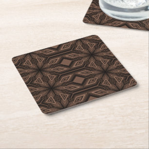 Chocolate Brown Mosaic Coasters Set of 6