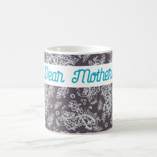Chocolate brown paisley coffee mug