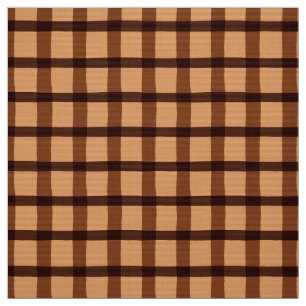 Chocolate Brown Plaid Pattern Fabric