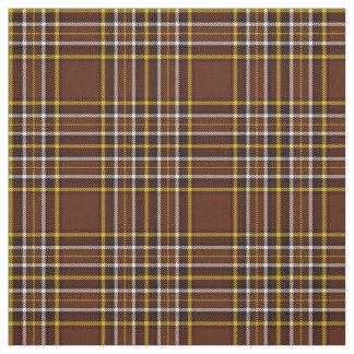 Chocolate brown plaid,with gold/white/black stripe fabric