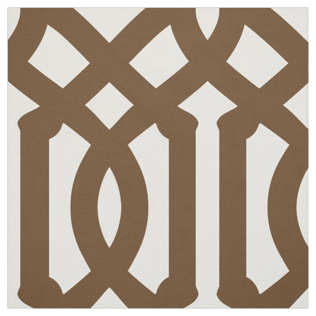 Chocolate Brown Trellis Large Scale Fabric (Swatch)
