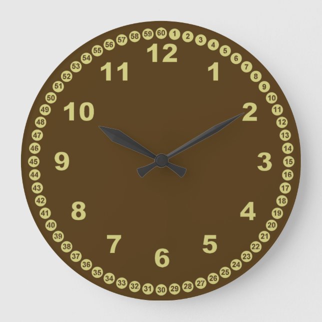 Chocolate Brown Wall Clock (Front)