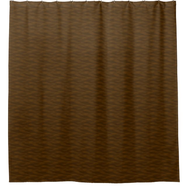 Chocolate Brown Water Shower Curtain (Front)