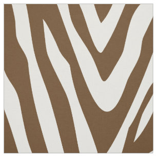 Chocolate Brown Zebra Print Large Scale Fabric