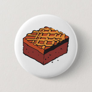 chocolate brownie 6 cm round badge