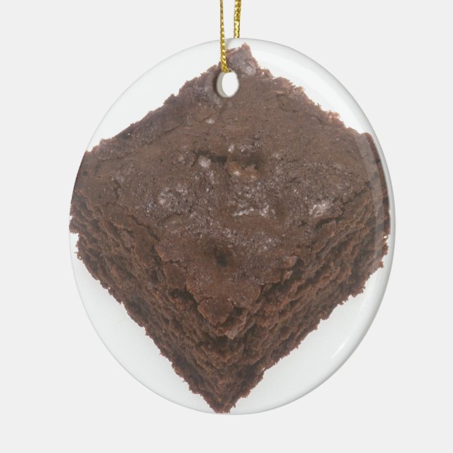 Chocolate Brownie Ceramic Tree Decoration (Left)