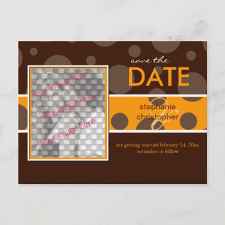 Chocolate bubbles/Save the Date Photo postcards, Announcement Postcard