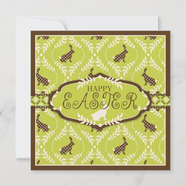 Chocolate Bunnies Invitation Square (Front)