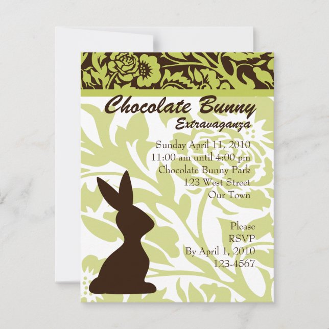 Chocolate Bunny Extravaganza! Invitation (Front)
