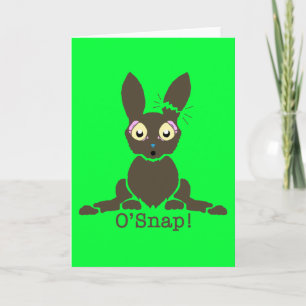 Chocolate bunny holiday card
