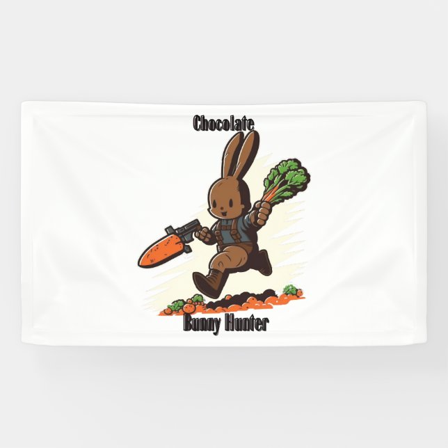 Chocolate Bunny Hunter Banner (Horizontal)