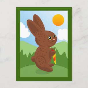 Chocolate Bunny Postcard