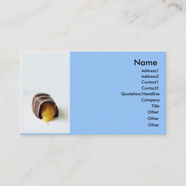 Chocolate Business Card (Front)