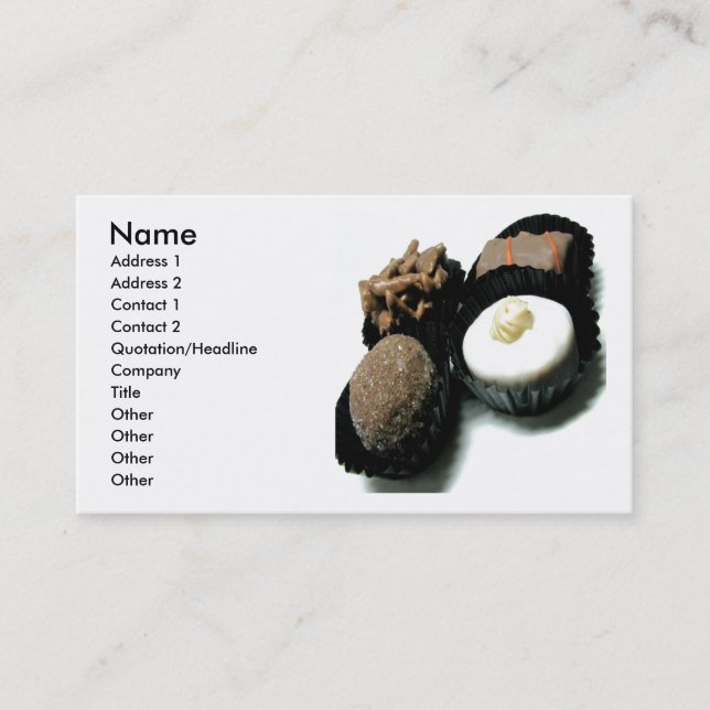 Chocolate Business Card (Front)