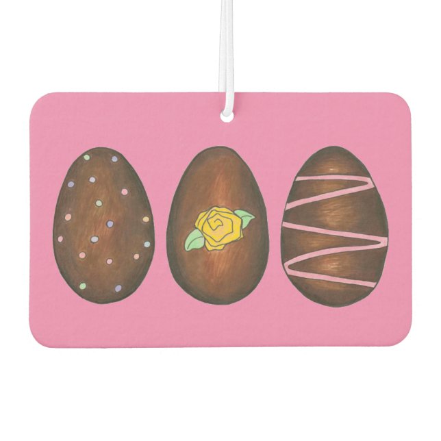 Chocolate Buttercream Easter Egg Candy Eggs Car Air Freshener (Front)