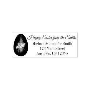 Chocolate Buttercream Easter Egg Candy Icing Rose Rubber Stamp