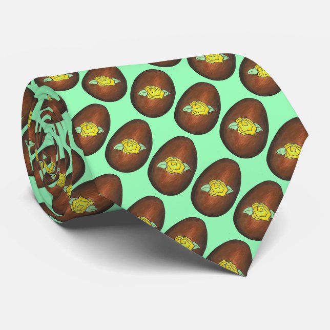 Chocolate Buttercream Easter Egg Candy Rose Tie (Rolled)