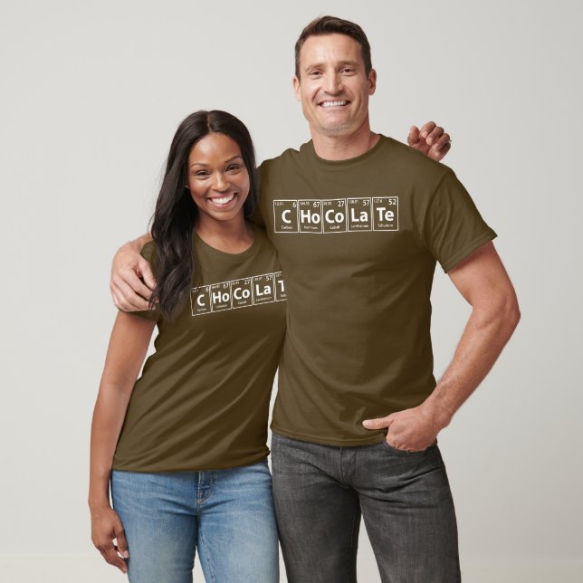 Chocolate (C-Ho-Co-La-Te) Elements Spelling T-Shirt (Unisex)