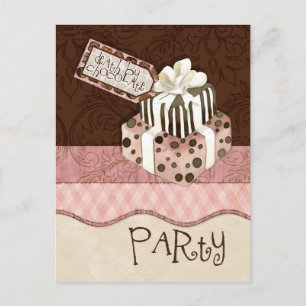 Chocolate Cake Birthday Party Invitation Postcard