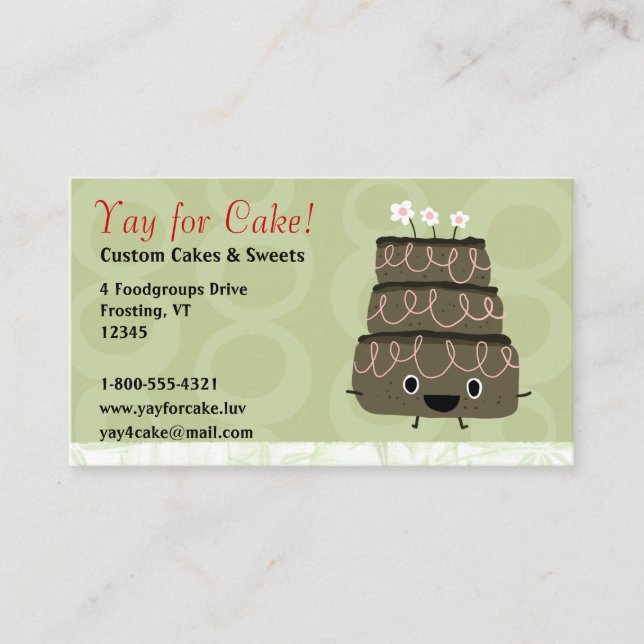 Chocolate Cake Business Card (Front)