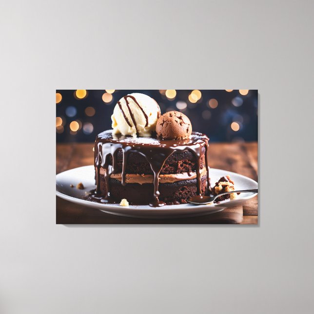 Chocolate Cake Canvas Print (Front)