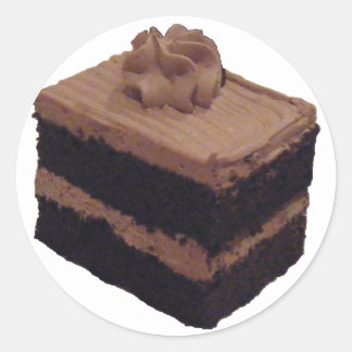 Chocolate Cake Classic Round Sticker