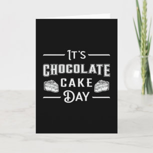 Chocolate Cake Day Cocoa Candy Sweet Gift Idea Card