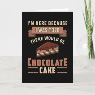 Chocolate Cake Day Sweet Candy Cocoa Gift Idea Card