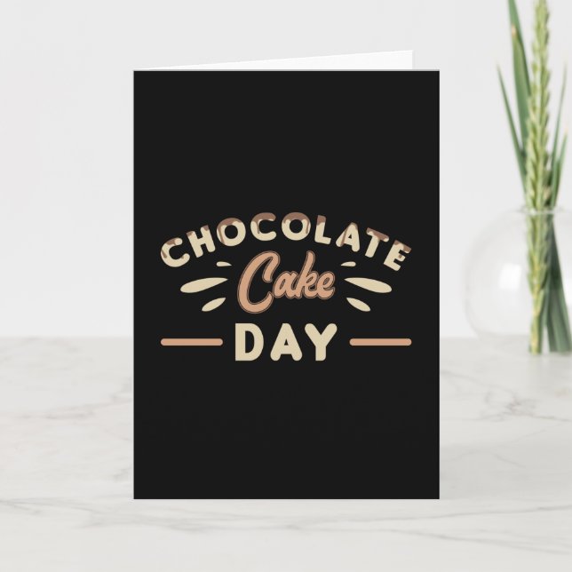 Chocolate Cake Day Sweet Cocoa Candy Gift Idea Card (Front)