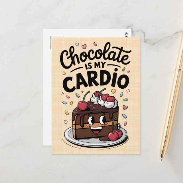 Chocolate cake festival postcard (Front/Back In Situ)