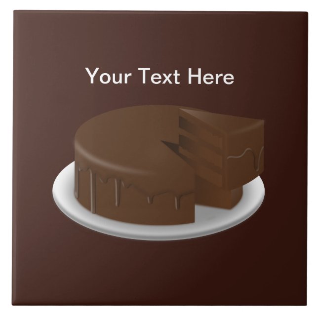 Chocolate Cake Kitchen Tile (Front)