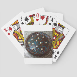 Chocolate cake playing cards