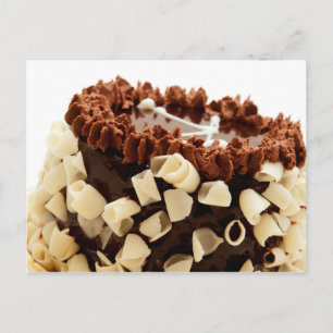 Chocolate cake postcard